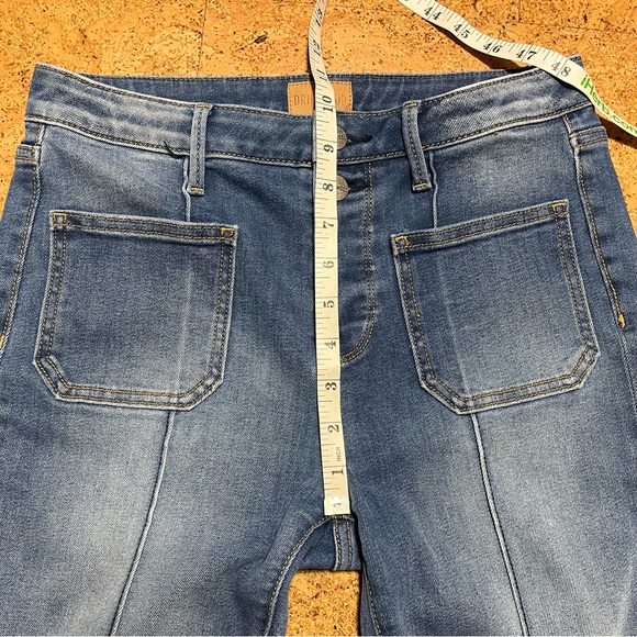 Driftwood Rosie Button-fly Pintuck Flare Jeans Sz 27 - Picture 13 of 15